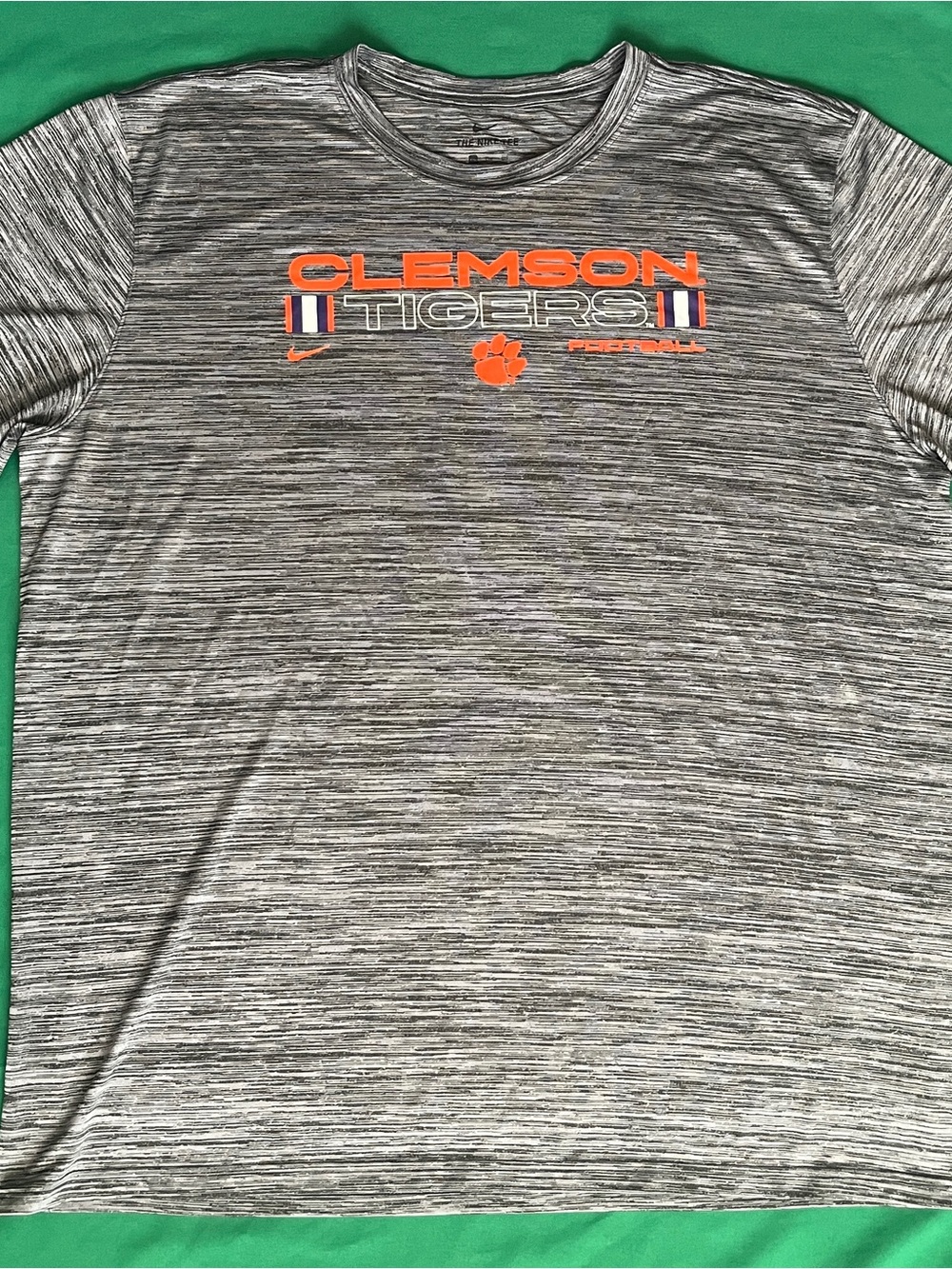 Nike Gray Heather Clemson Tigers Short Sleeve Performance Tee size XXL